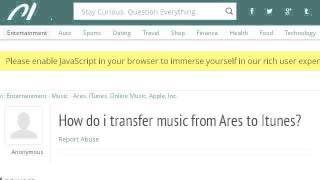 How-To Transfer Music From ARES To Itunes screenshot 3