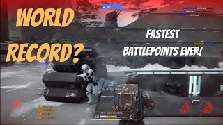 STAR WARS BATTLEFRONT 2 - WORLD RECORD FASTEST BATTLE POINT GAIN EVER!!!!