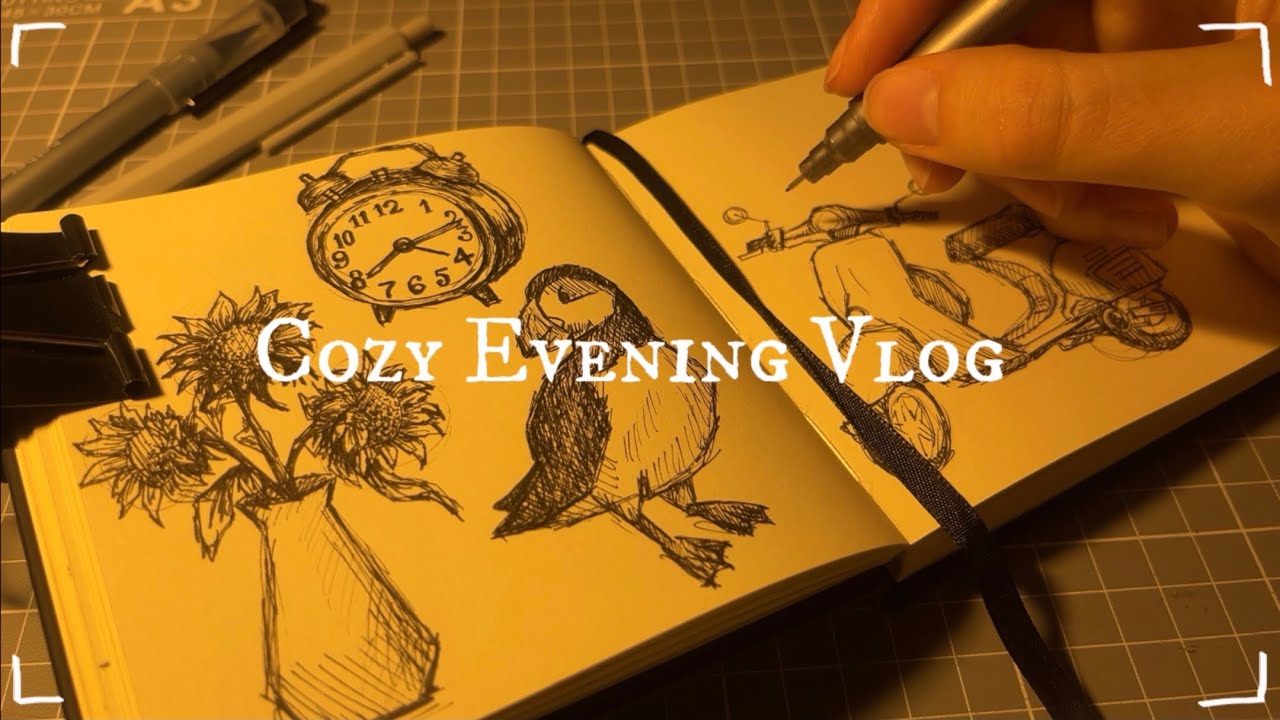 Foggy Fall Day🍁| Baking, Drawing & Relaxing✨☁️