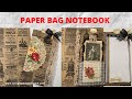 NOTEBOOK POCKETS MADE USING NEWSPAPER PRINT PAPER BAGS