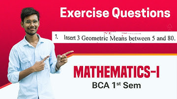 Insert 3 Geometric Means between 5 and 80 | Exercise-3(A) Q.N;7 | Sequences and Series |