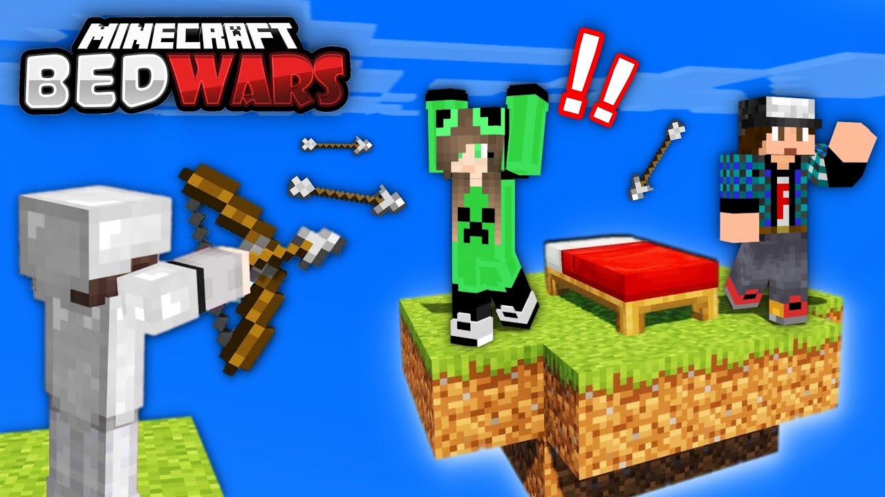 ΣΩΖΟΥΜΕ ΤΟ ΚΡΕΒΑΤΙ ΜΑΣ BEDWARS MINECRAFT Let's Play Krisitina