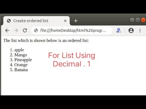 Basic html For Decimal. - YouTube