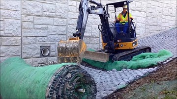 MSE Wall Foundation Protection in Austin Using Flexamat Tied Concrete Block Mats  - 18 Month Update