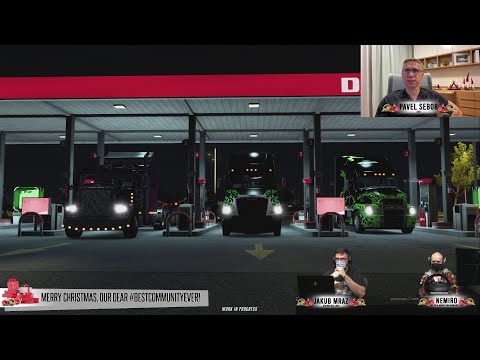 ATS Convoy Multiplayer Co-op gameplay footage - SCS Software's Twitch stream