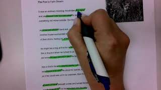 How to Annotate Poetry using The Fox by Faith Shearin