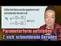 Ebene aus zwei sich schneidenden Geraden: Schritt-für-Schritt-Anleitung