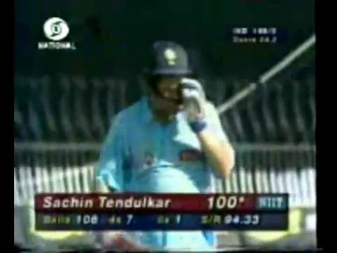 Singer Akai Nidahas Trophy 1998 Sachin Tendulkar 17th ODI Century