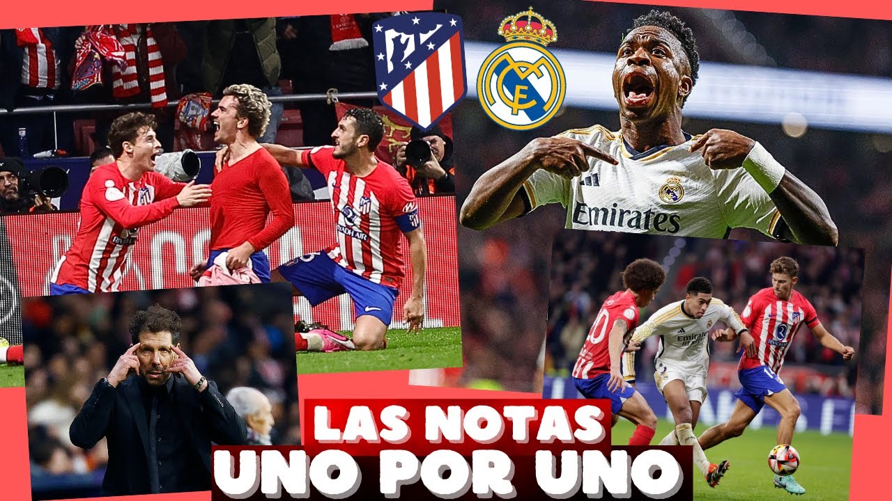 Las notas de los jugadores del Atlético de Madrid en el derbi ante el Real  Madrid - Estadio Deportivo