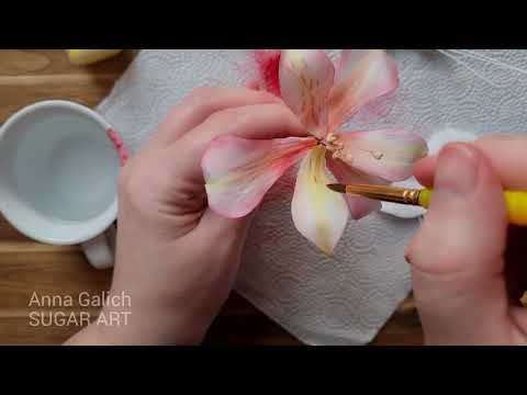Сахарные цветы на торт Альстромерии из мастики. Мастер класс по лепке от Анны Галич  Схема.