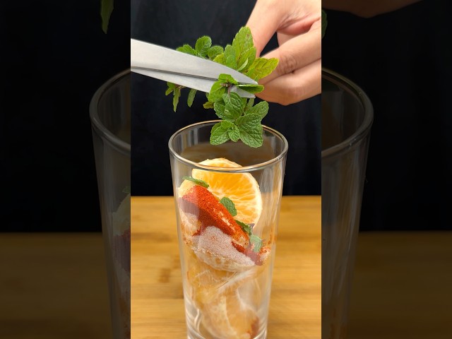 Refreshing Orange Mojito ASMR #shorts #asmr #recipe #streetfood #summerspecial #refreshing