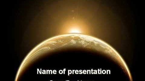 Sepia Sunrise in Space PowerPoint Template by PoweredTemplate.com