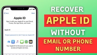 How To Recover Apple iD Without Email Or Phone Number | Recover Apple iD If Forgot Password 2024