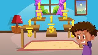 Fraction Song - The Woodworm Song | Learning Fractions for Kids