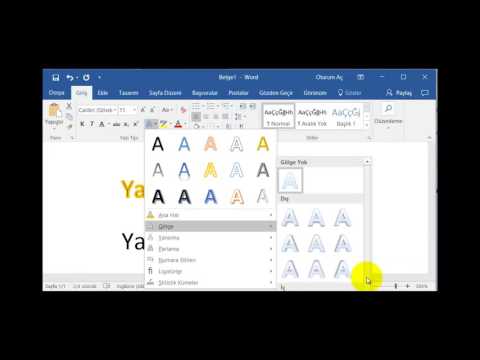 Video: Dolgu efektleri Word 2016 nerede?