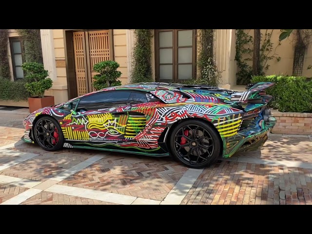 Crazy Lamborghini Aventador SVJ Artcar in Monaco ! - YouTube