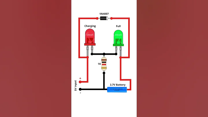 Make a 3.7V Battery Charger with LED Indicator! 🔋💡 #electronics #diy #ideax