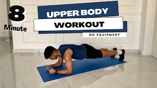 8 MINUTE UPPER BODY WORKOUT | For Football Players at Home | No Equipment | Follow Along| Bodyweight