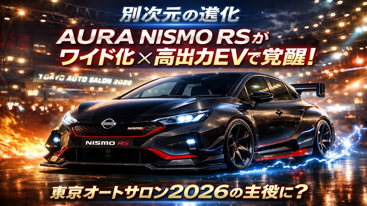 🔥⚡🚗【別次元の進化】AURA NISMO RSがワイド化×高出力EVで覚醒！東京オートサロン2026の主役に？
