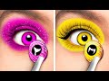 ONE COLORED MAKEOVER CHALLENGE || Vampire VS. Ladybug VS. Mermaid! Cool Gadgets by 123 GO! SCHOOL