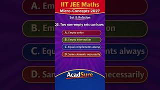Non Empty Sets? |Micro Concepts IIT JEE 2027 | Set and Relation | Mathematics