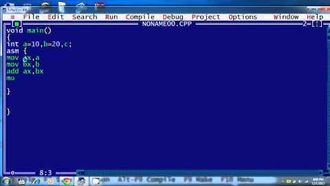 how to write inline assembly code in our c program in hindi urdu