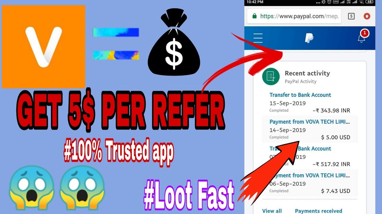 😱😱{Big loot} Get upto 5$ per refer😱😱 ||Vova app loot