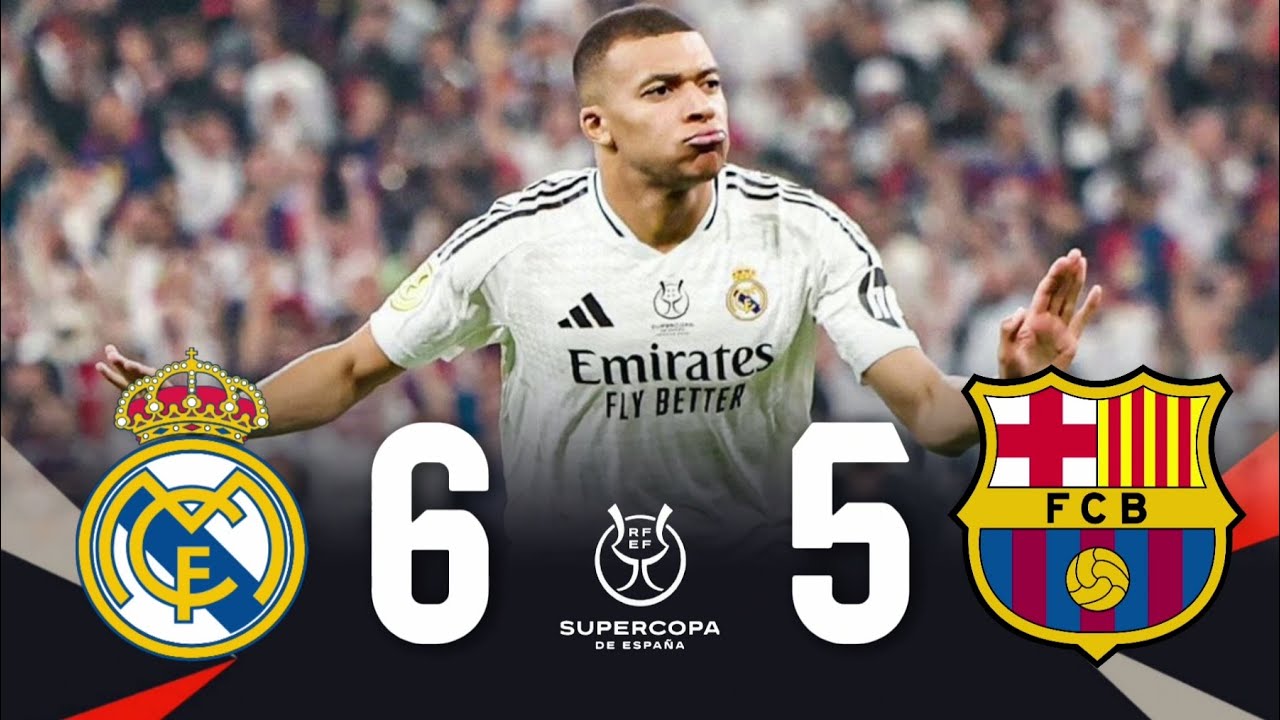 FC Barcelona vs Real Madrid Spanish super cup final 2024/25 full match ...