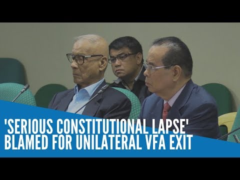 'Serious constitutional lapse' blamed for unilateral VFA exit