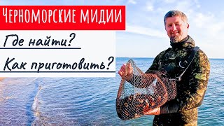 Собрали и приготовили черноморские мидии. Подводная съемка. Простой и быстрый рецепт.