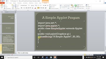 15 Introduction to Applets