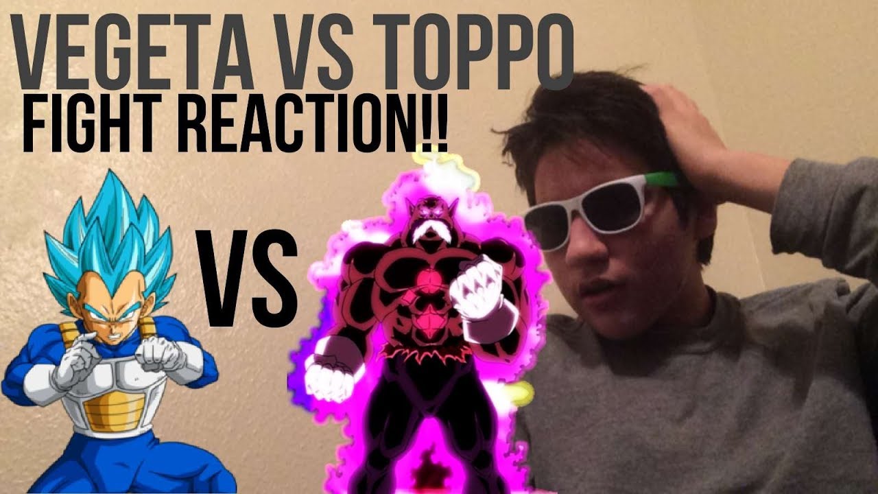 DBS: VEGETA VS TOPPO(GOD) EP. 126 FIGHT REACTION
