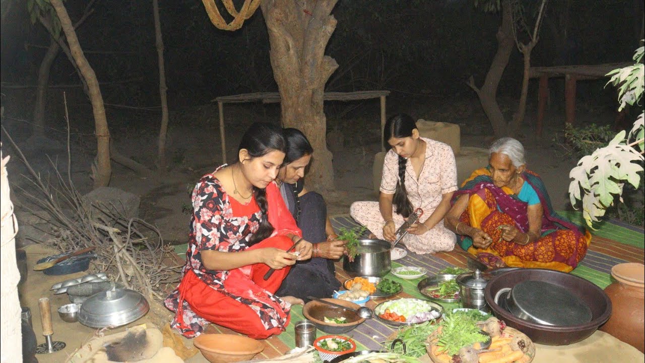 Nature Night Cooking 🌿🌙 | Family Ke Sath Cooking | Instant Idli Sambhar & Chutney | Family Vibes 🏠