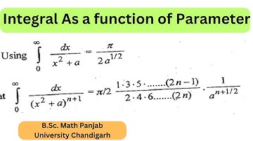 Q8 Integral As a function of Parameter || Bsc Math