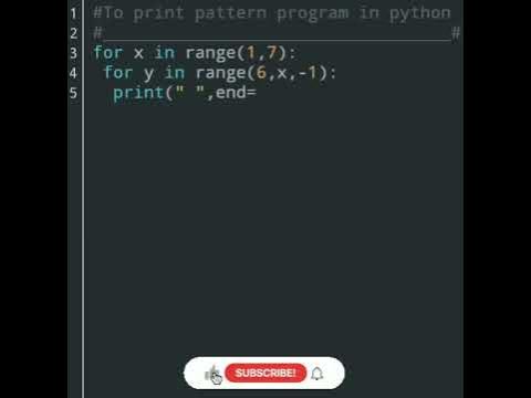 #python 02 To print Pyramid pattern in Python | python programming | # ...