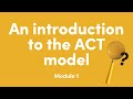 An Introduction To The ACT Model FREE Training Module 1 An Introduction To The ACT Model FREE Training Module 1