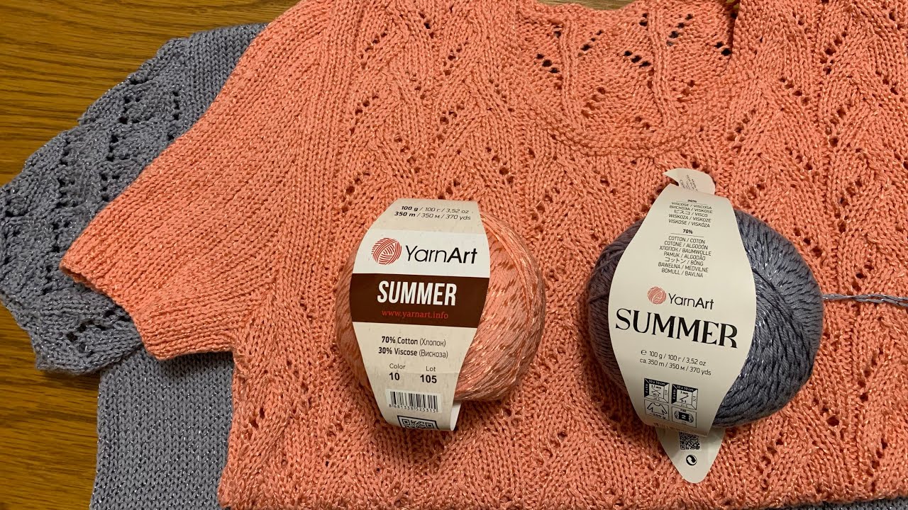 Літні футболки 👕! Досвід роботи з пряжею “summer”, мої враження 🤩. Що зараз на спицях @вязанняякхобі