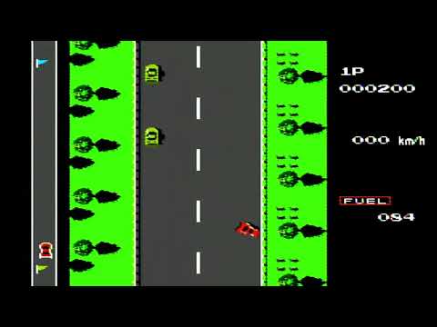 NES GAMEPLAY ROAD FIGHTER ON PART 2