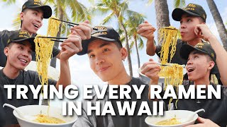 TRYING EVERY RAMEN IN WAIKIKI, HAWAII (HONOLULU HAWAII FOOD TOUR)