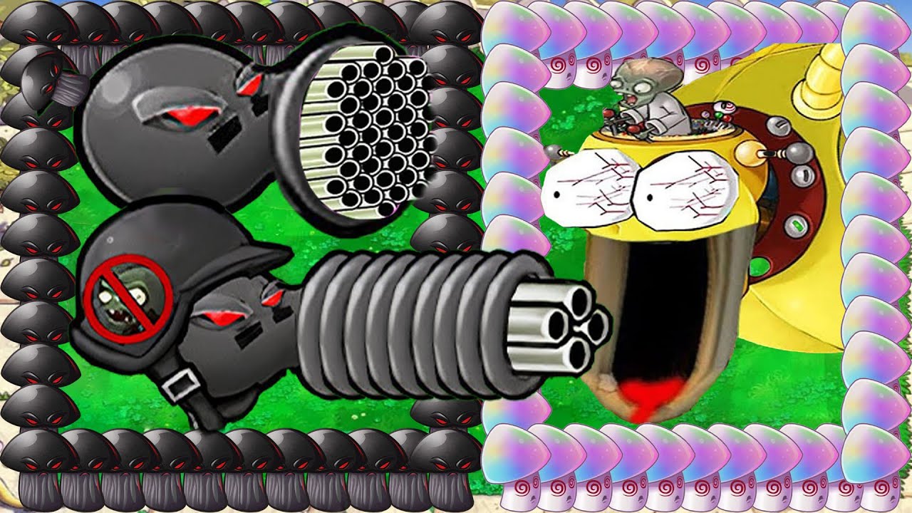 Doom Gatling X Doom Peashooter X Team Doom Hypno Shroom vs Dr.Zomboss ...