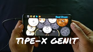 Video thumbnail of "TIPE-X - GENIT  REAL DRUM COVER BY KRF"