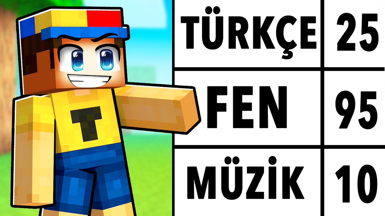TUNA OKUL KARNESİNİ ALDI !! - Minecraft