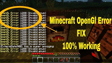 (SOLVED) Minecraft OpenGl Error (OpenGl Error 1281)