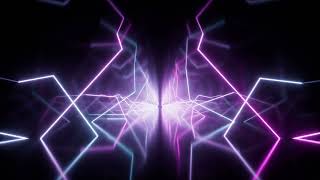 Loop Animation in Glowing Neon Lines Tunnel | 3D Rendering VJ Loops #neon #tunnel #vjloops #visuals