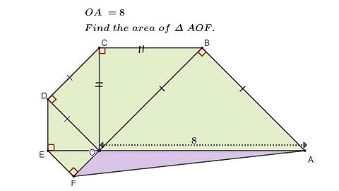 Junior Math Olympiad Problem.|| To find the shaded area of ∆AOF.|| Isosceles Right angled ∆.