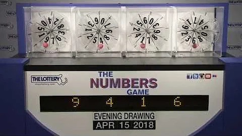 Evening Numbers Game Drawing: Sunday, April 15, 2018