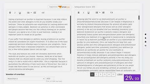 WordAi Version 5 - 1,000 Rewrites in 30 Seconds