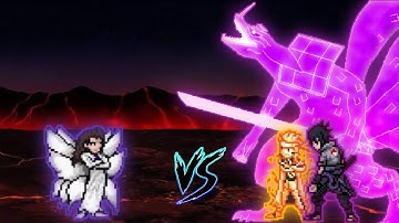 Aizen Sosuke (New) VS Naruto OP (all form) & Sasuke Indra V2 in Jump Force Mugen 😱