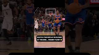 OG Anunoby put Wembanyama on a SKATE HIGHLIGHT with that nasty hesi! 🤯 #Knicks