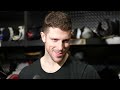 Sacco, Korpisalo, Coyle, Zadorov, Geekie and Pastrnak comment on the Bruins win vs Buffalo
